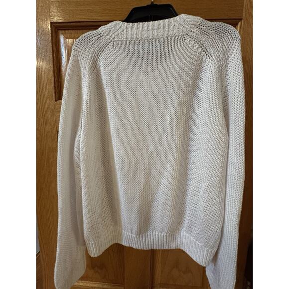 Polo Ralph Lauren Women’s Linen-Cotton white V-Neck Sweater Size XXL - Picture 6 of 8